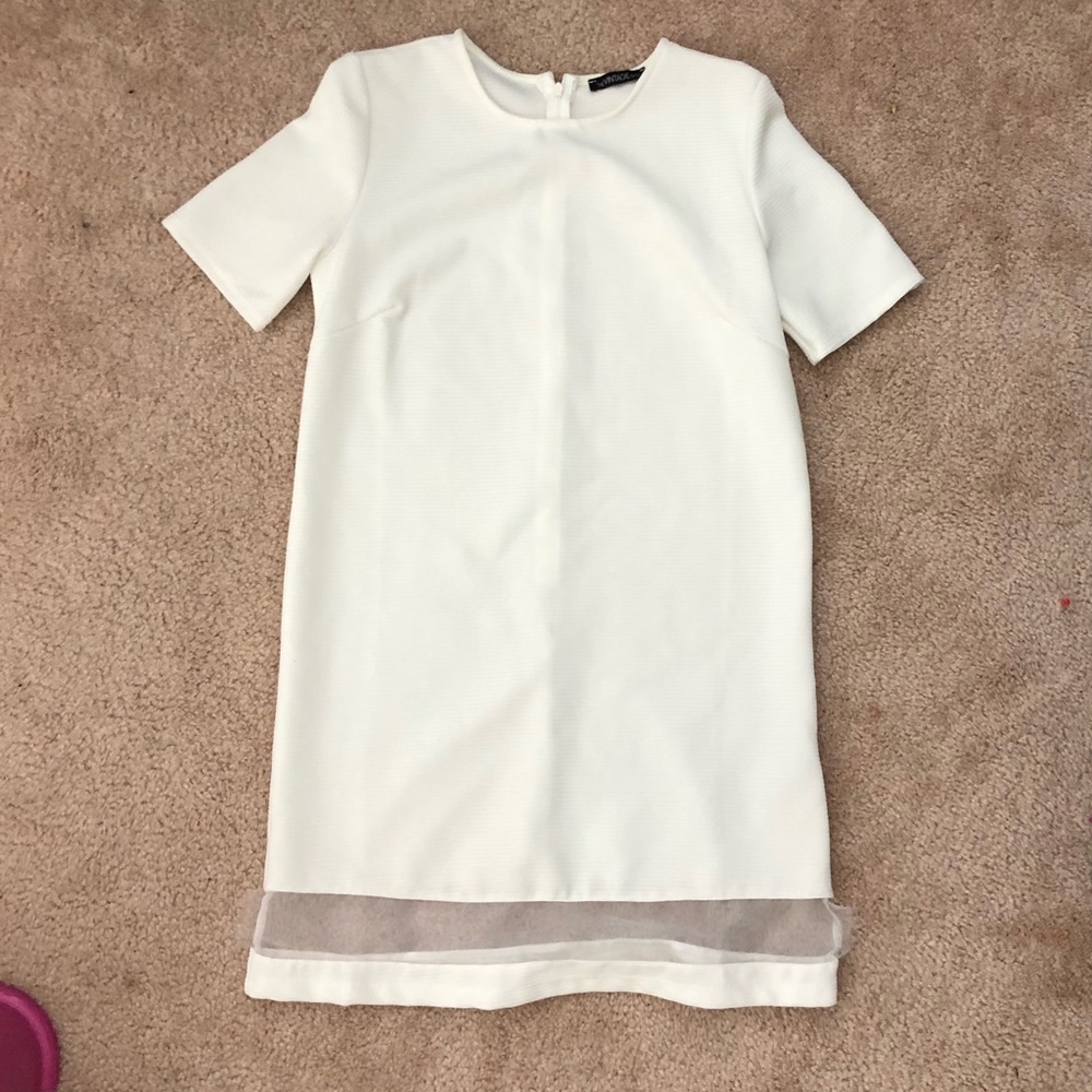 VINTAGE SHOP WHITE SHORT SLEEVE DRESS